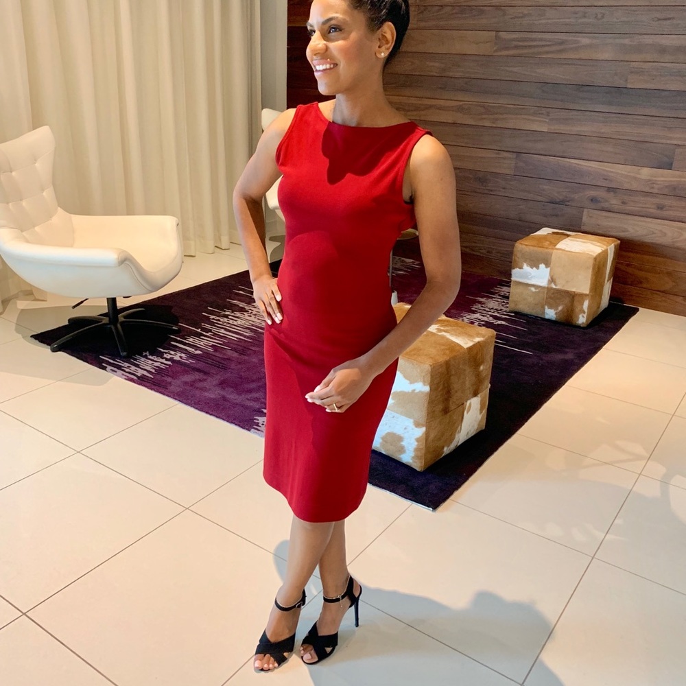 Nicole Miller Red Pencil Dress